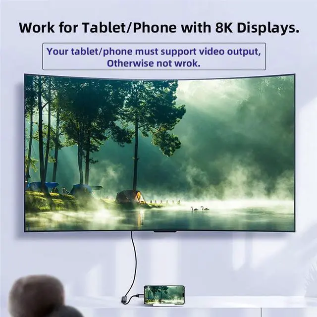 Alt view image 3 of 7 - xiwai USB4 USB-C Type-C Source to Mini Displayport Mini-DP Female Cable Display 8K 60HZ UHD 4K Monitor Displays