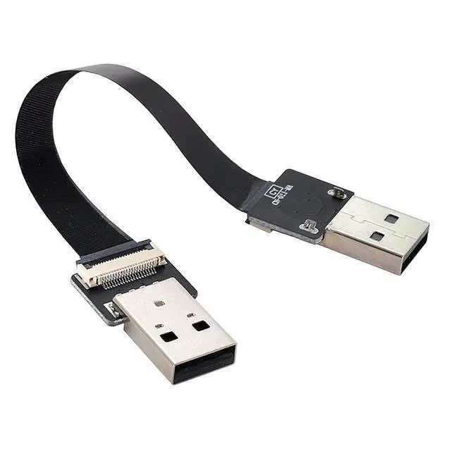 Alt view image 7 of 7 - xiwai USB 2.0 Type-A Male to Type-A Male Data Flat Slim Ribbon FPC Cable for FPV & Disk & Scanner & Printer 1.0M