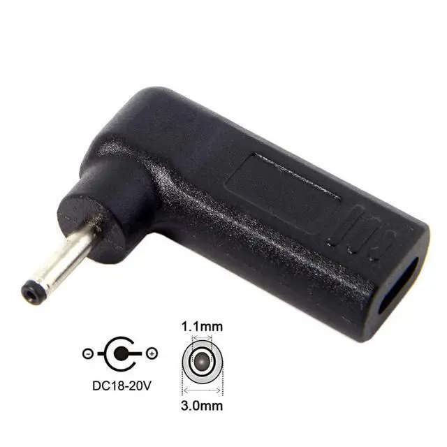 Alt view image 3 of 7 - xiwai USB 3.1 Type C USB-C to DC 20V 3.0x1.1MM Adapter PD Emulator Trigger 90 Degree Angled (3.0x1.1mm)