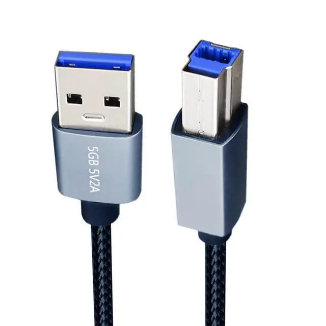Alt view image 2 of 7 - xiwai USB to USB Cable 0.98ft, USB 3.0 Type-A Male to Standard B Male 5Gbps Data Cord Silver Compatible for Disk SSD Camera 30cm