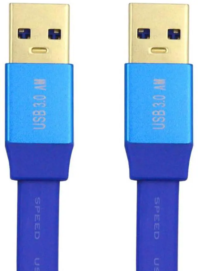 Main image of xiwai Ultra Flat High Speed Slim USB 3.0 Type-A Male to USB3.0 A Male Cable Extension Cord Blue 5Gbps for Disk SSD Camera Data 60cm
