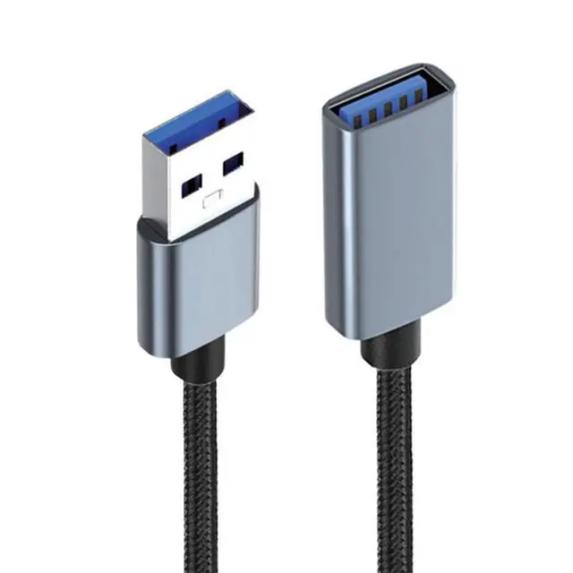 Alt view image 2 of 7 - xiwai USB to USB Cable 0.98ft, USB 3.0 Type-A Male to Type A Female 5Gbps Data Cord Silver Compatible for Disk SSD Camera