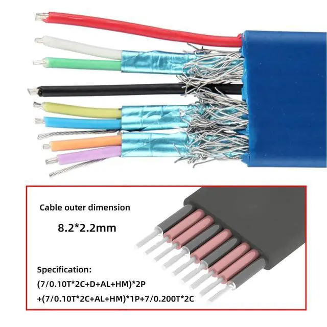 Alt view image 6 of 7 - xiwai USB 3.0 Type-A Male to USB-C Type-C Male Ultra Flat Slim Cable Data Blue 10Gbps for Disk SSD Camera Laptop Computer 30cm