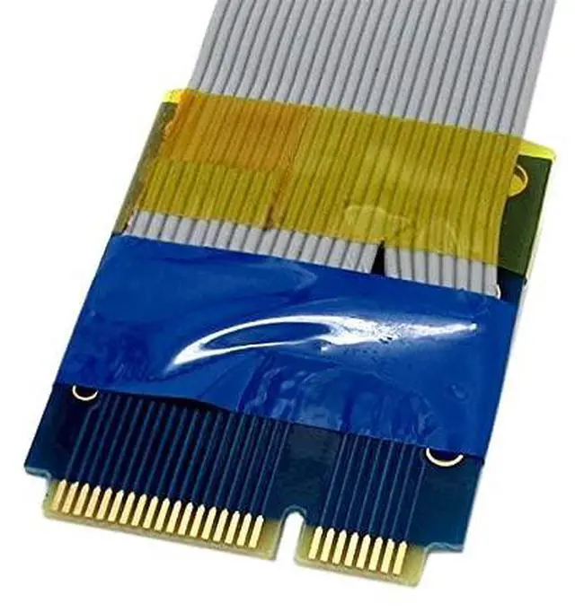 Alt view image 3 of 7 - chenyang Flexible Mini PCI Express PCI-e Mini Card Extender 52pin Male to Female Extension FFC Cable for SSD LAN Card