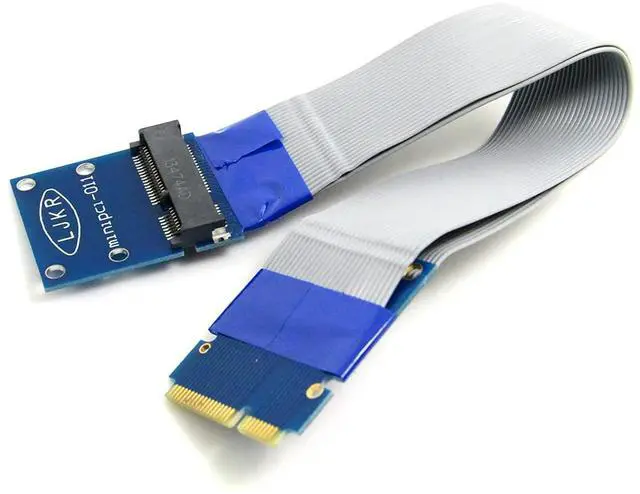 Alt view image 4 of 7 - chenyang Flexible Mini PCI Express PCI-e Mini Card Extender 52pin Male to Female Extension FFC Cable for SSD LAN Card