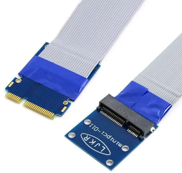 Alt view image 5 of 7 - chenyang Flexible Mini PCI Express PCI-e Mini Card Extender 52pin Male to Female Extension FFC Cable for SSD LAN Card