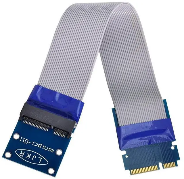 Alt view image 6 of 7 - chenyang Flexible Mini PCI Express PCI-e Mini Card Extender 52pin Male to Female Extension FFC Cable for SSD LAN Card