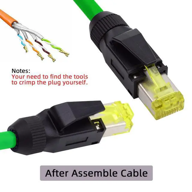 Alt view image 4 of 7 - xiwai 2pcs/lot STP UTP Shield Cat6 RJ45 8P8C Plug Assembly Crimp Type for Industrial Network Ethernet Patch Cord