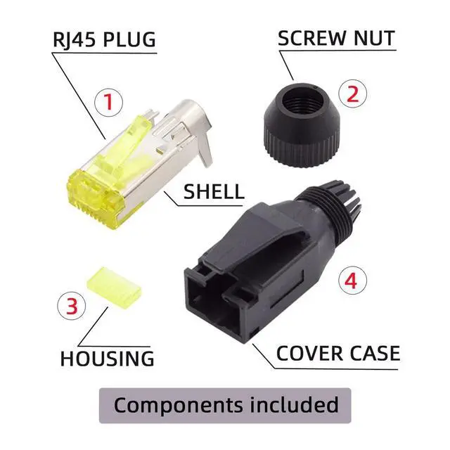 Alt view image 6 of 7 - xiwai 2pcs/lot STP UTP Shield Cat6 RJ45 8P8C Plug Assembly Crimp Type for Industrial Network Ethernet Patch Cord