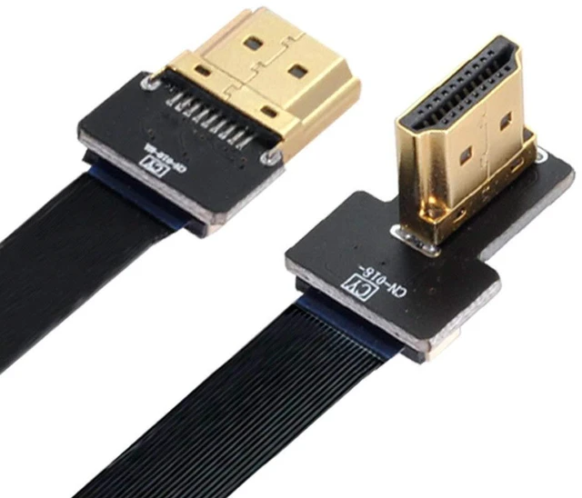 Alt view image 6 of 7 - xiwai CYFPV FPV HDMI Male to Right Angled 90D HDMI Male HDTV FPC Flat Cable for FPV HDTV Multicopter Aerial Photography (0.1M)