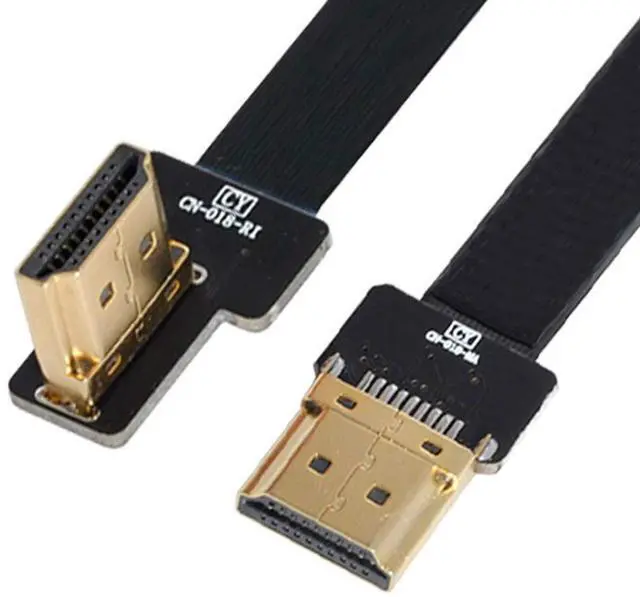Alt view image 2 of 7 - xiwai CYFPV FPV HDMI Male to Left Angled 90D HDMI Male HDTV FPC Flat Cable for FPV HDTV Multicopter Aerial Photography (0.2M)