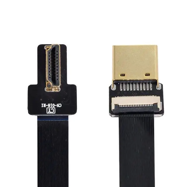 Alt view image 3 of 7 - xiwai CYFPV FPV HDMI Male to Left Angled 90D HDMI Male HDTV FPC Flat Cable for FPV HDTV Multicopter Aerial Photography (0.2M)
