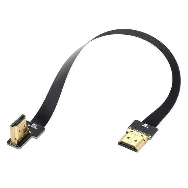 Alt view image 7 of 7 - xiwai CYFPV FPV HDMI Male to Left Angled 90D HDMI Male HDTV FPC Flat Cable for FPV HDTV Multicopter Aerial Photography (0.2M)