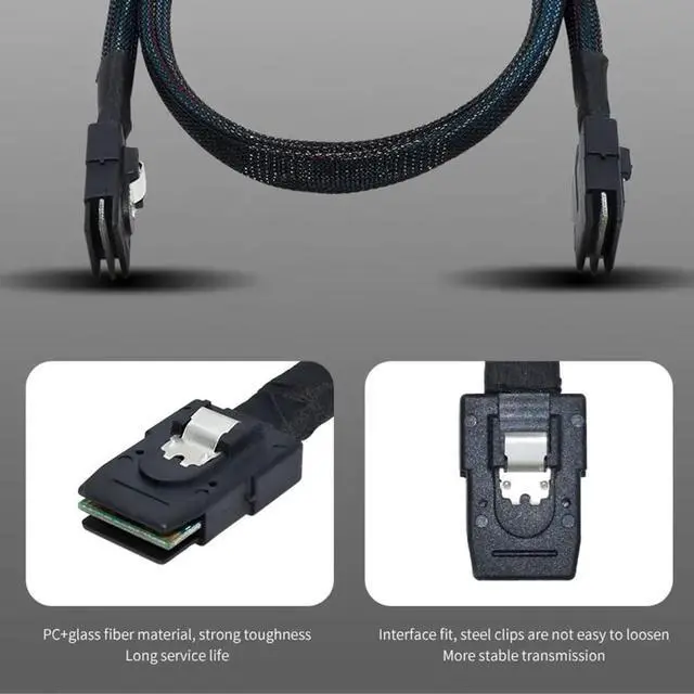 Alt view image 6 of 7 - xiwai 70cm Internal Mini SAS 36Pin SFF-8087 to Mini SAS 36pin SFF-8087 Server Hard Disk Raid Data Cable