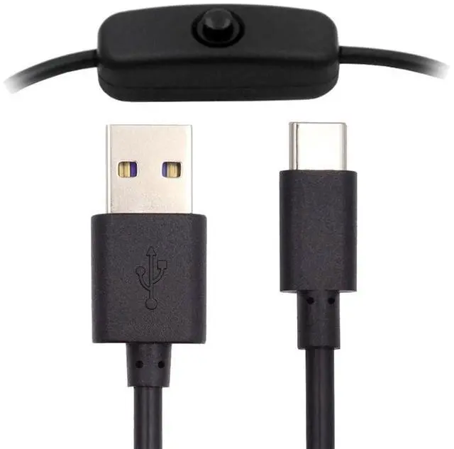 Main image of xiwai USB-C Extender Type-C USB2.0 to Type-A Switch Extension Cable with On Off Power Button for DC 5V LED Strip Desk Lamp Fan Camera 1m