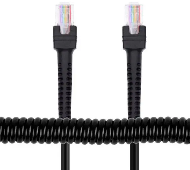 Main image of xiwai Cat6 Ethernet 8P8C UTP Male to Male Retractable Ethernet Patch Cable RJ45 Network LAN Stretch Coiled Cord 2.0m