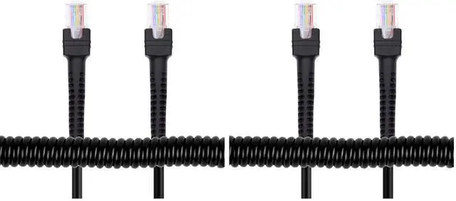 Main image of xiwai Cat6 Ethernet 8P8C UTP Male to Male Retractable Ethernet Patch Cable RJ45 Network LAN Stretch Coiled Cord 2.0m (Pack of 2)