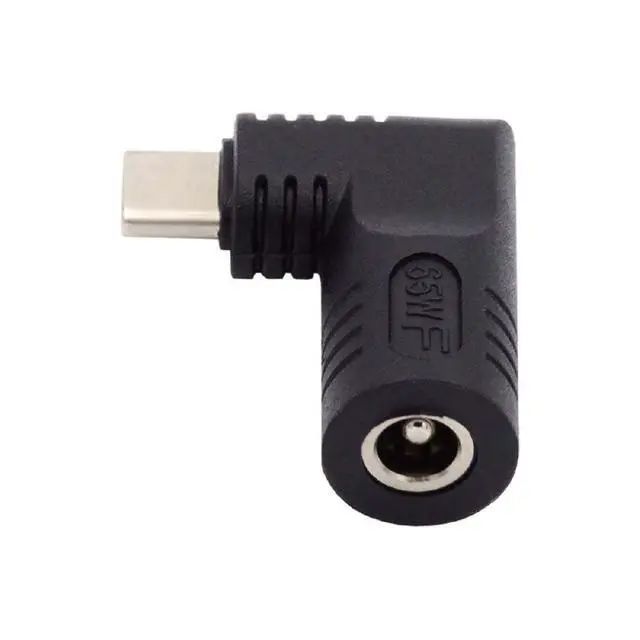 Alt view image 6 of 7 - xiwai DC Jack 5.5x2.5mm Input to USB-C Adapter Type-C Connector Angled 90 Degree Power Plug Charge Adapter for Laptop Phone 65W
