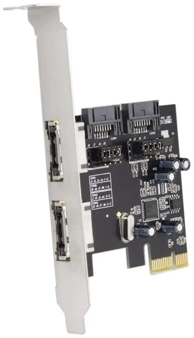 Main image of JSER PCI-E to 4 Ports SATA 3.0 ESATA PCIE SATA3 6Gbps Expansion Card PCI-E Adapter PCI Express