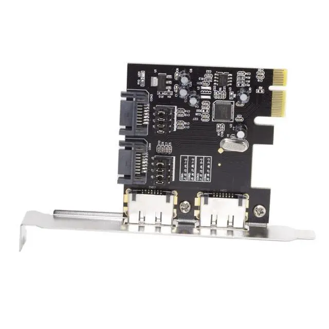 Alt view image 6 of 7 - JSER PCI-E to 4 Ports SATA 3.0 ESATA PCIE SATA3 6Gbps Expansion Card PCI-E Adapter PCI Express