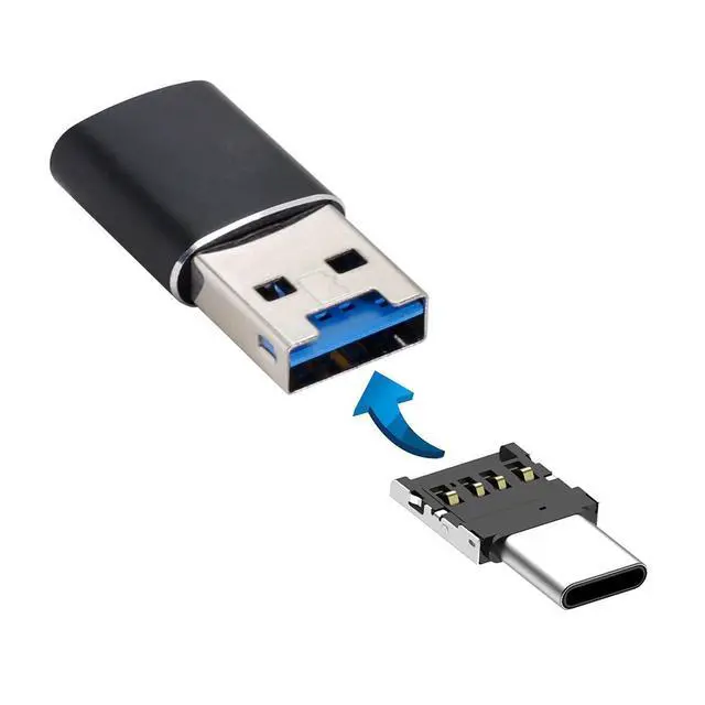 Alt view image 3 of 7 - xiwai USB 3.0 to Micro SD SDXC TF Card Reader with Micro Type-C USB-C OTG Adapter for Tablet/Cell Phone