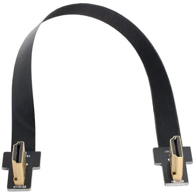 Alt view image 3 of 6 - CYFPV HDMI Male to Male FPC Flat Extension Cable for Camera HDTV Multicopter Aerial Photography 90 Degree Right Angled 0.2M