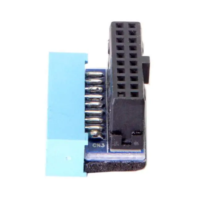 Alt view image 7 of 7 - xiwai 1set USB 3.0 Male to Female 20Pin 19Pin Extension Adapter Down & Up Angled 90 Degree for Mainboard Motherboard