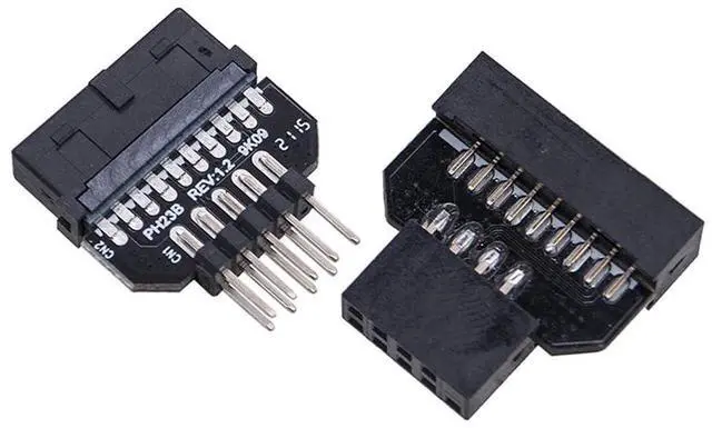 Main image of xiwai Reversible USB 2.0 9Pin Housing to Motherboard USB 3.0 20pin Header Female Adapter
