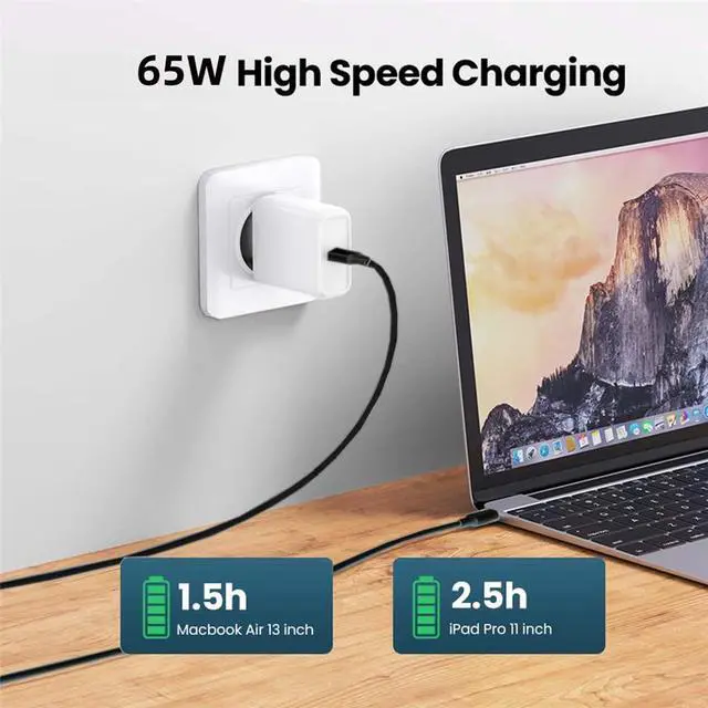 Alt view image 5 of 7 - xiwai Black Type-C USB-C Male to Male USB 2.0 Version Data Cable 2m Support PD 65W for Laptop & Phone