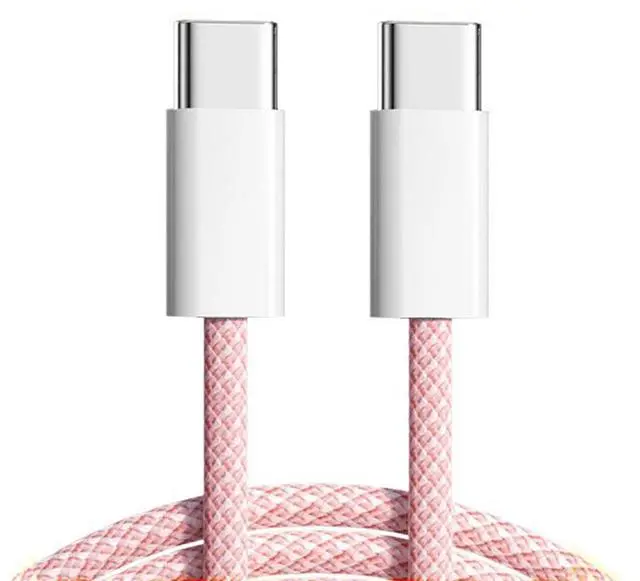 Main image of xiwai 27W 65W Power USB-C Cable 480Mbps Data Cable Type C Fast Charging for Phone & Tablet & Laptop, 1m Pink Sleeve