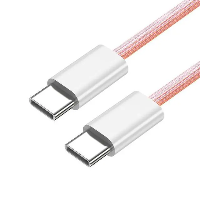 Alt view image 2 of 7 - xiwai 27W 65W Power USB-C Cable 480Mbps Data Cable Type C Fast Charging for Phone & Tablet & Laptop, 1m Pink Sleeve
