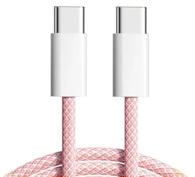 Main image of xiwai 27W 65W Power USB-C Cable 480Mbps Data Cable Type C Fast Charging for Phone & Tablet & Laptop, 2m Pink Sleeve