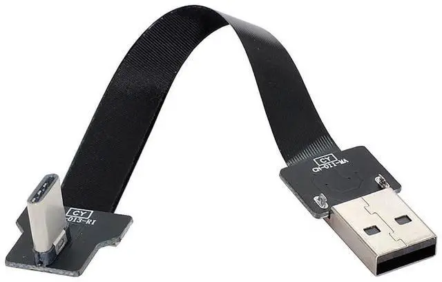Main image of xiwai USB 2.0 Type-A Male to Right Angled USB-C Type-C Male Data Flat Slim FPC Cable for FPV & Disk & Phone 2.0M/6.56ft