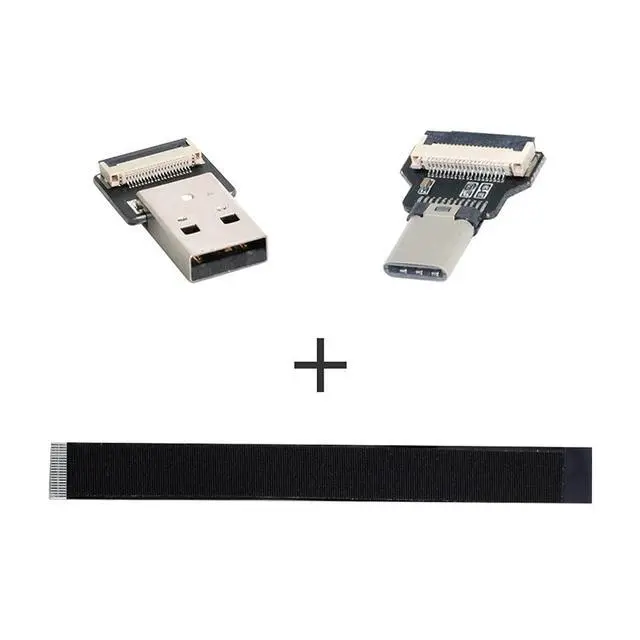 Alt view image 4 of 7 - xiwai 2.0M USB 2.0 Type-A Male to USB-C Type-C Male Data Flat Slim FPC Cable for FPV & Disk & Phone