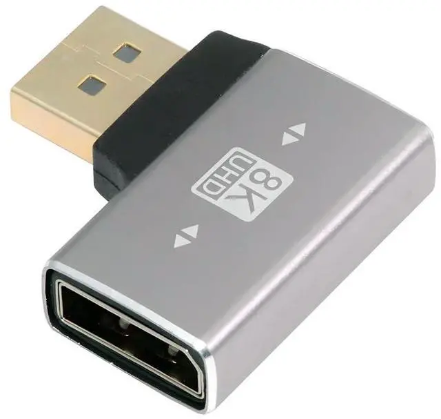 Main image of xiwai 8K 60hz DisplayPort 1.4 (DP) Male to DP Female Adapter Right Angled 90 Degree Ultra-HD UHD 4K 144hz Extender Connector for Video PC Laptop Monitor