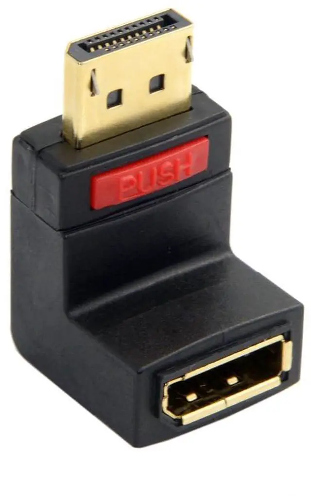 Main image of xiwai DisplayPort Up Angled 90 Degree Male to Female Extension Adapter High Speed for Monitors, Projectors