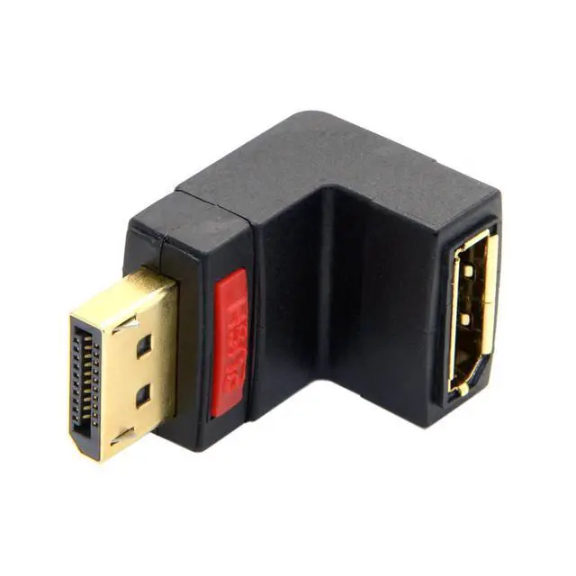 Alt view image 3 of 7 - xiwai DisplayPort Up Angled 90 Degree Male to Female Extension Adapter High Speed for Monitors, Projectors