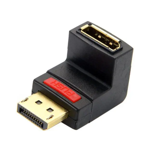 Alt view image 4 of 7 - xiwai DisplayPort Up Angled 90 Degree Male to Female Extension Adapter High Speed for Monitors, Projectors