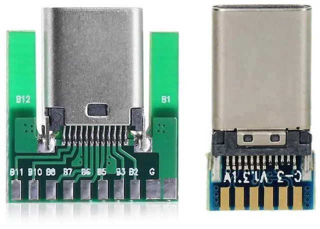 Main image of JSER DIY 24pin USB 3.1 Type C Male & Female Plug & Socket Connector SMT Solder Type with PC Board 1Set 2pcs