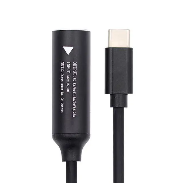 Alt view image 2 of 7 - xiwai USB-C Type-C to DC Jack 5.5x1.7mm Input Power Cable Plug Charge Cord for Laptop Phone PD9V 15V 20V