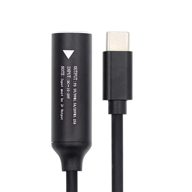 Alt view image 2 of 7 - xiwai USB-C Type-C to DC Jack 4.8x1.7mm Input Power Cable Plug Charge Cord for Laptop Phone PD9V 15V 20V