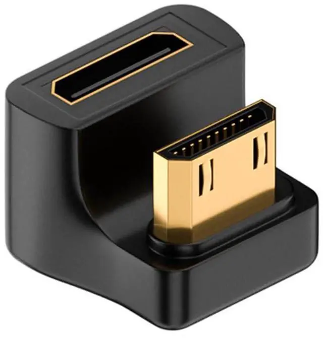 Main image of xiwai 360-Degree Down Angled U-Shaped Mini HDMI 1.4 Male to Mini Female HDMI switches Adapter Converter for Laptop Tablet Gaming Home Theater