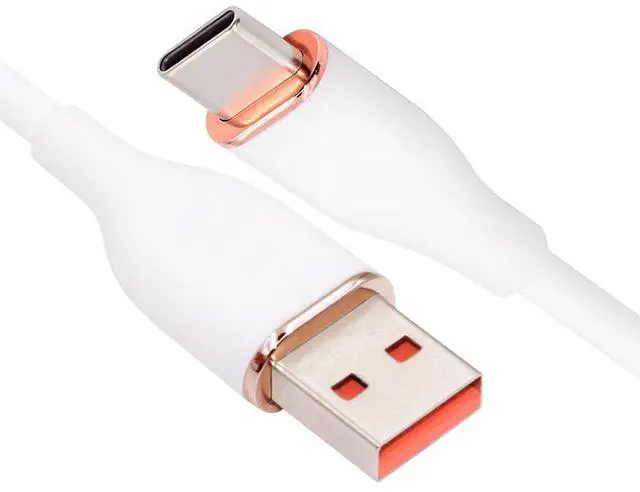 Main image of xiwai Type A 15W Power White Colored USB-A to USB-C Liquid Silicone Ultra Soft Power USB2.0 Data Cable Fast Charge for Laptop Tablet Phone 100cm