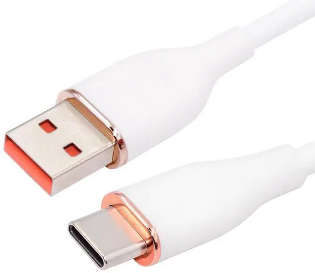 Main image of xiwai Type A 15W Power White Colored USB-A to USB-C Liquid Silicone Ultra Soft Power USB2.0 Data Cable Fast Charge for Laptop Tablet Phone 200cm
