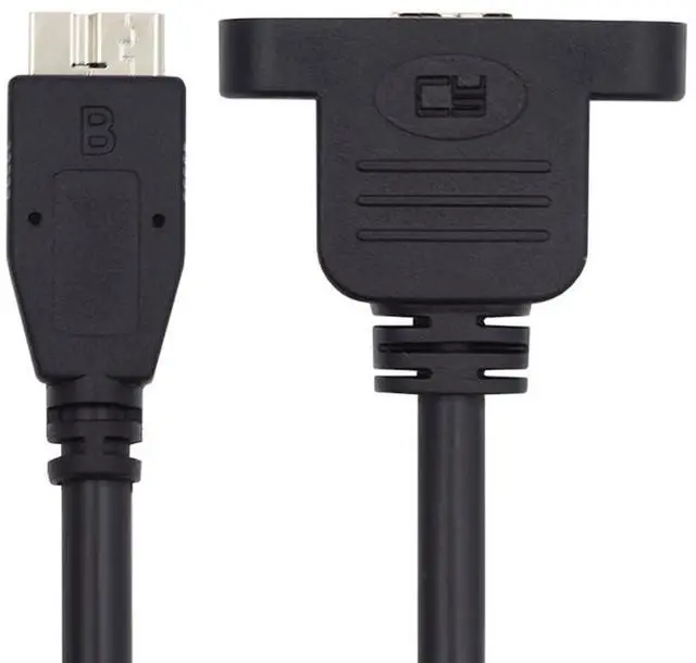 Main image of xiwai USB 3.0 Micro Male to Micro Type-B 3.0 Female Extension Data Sync Cable 5Gbps Screw Mount Type