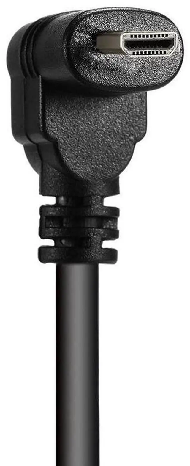 Alt view image 5 of 6 - Down Angled 90 Degree Micro HDMI to HDMI Male HDTV Cable for Cell Phone & Tablet & Camera