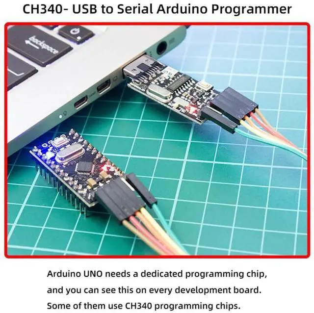 Alt view image 6 of 7 - xiwai USB2.0 USB-C Type-C Male to TTL Converter UART STC Module Serial Programmer CH340G CH340 3.3V 5V Adapter Replace PL-2303 Compatible with Windows 7,8