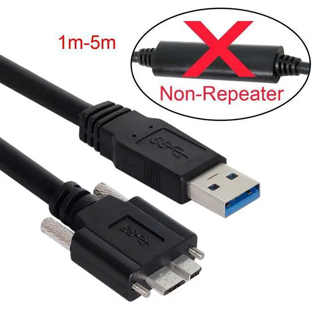 Alt view image 4 of 7 - Xiwai 1.2m USB 3.0 A Type Cable Male to Micro USB 3.0 B Male with Mount Panel Screws for Hard Disk Mobile Phone (1.2m)