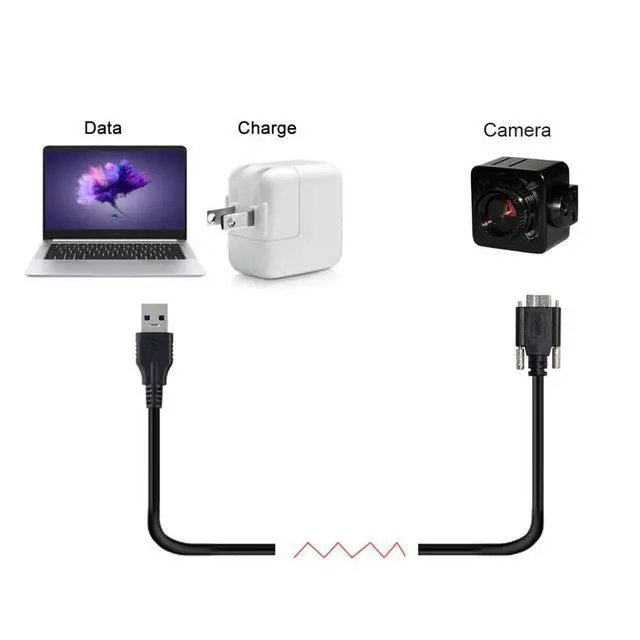 Alt view image 6 of 7 - Xiwai 1.2m USB 3.0 A Type Cable Male to Micro USB 3.0 B Male with Mount Panel Screws for Hard Disk Mobile Phone (1.2m)