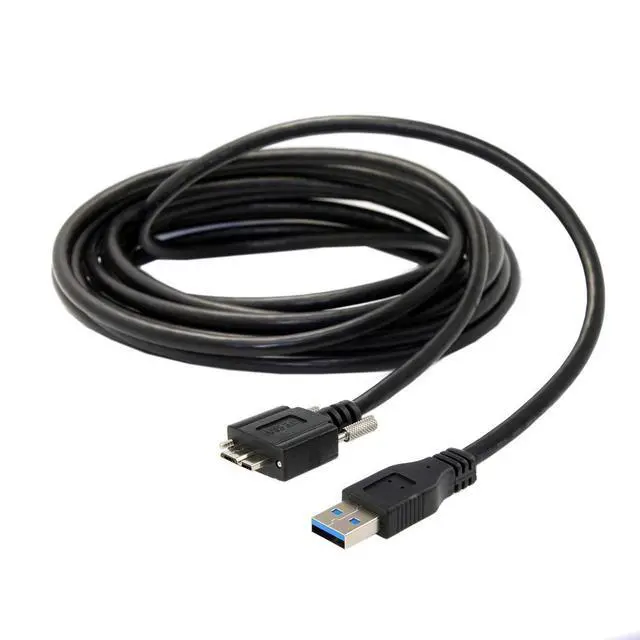 Alt view image 3 of 6 - xiwai 3m USB 3.0 A Type Cable Male to Micro USB 3.0 B Male with Mount Panel Screws for Hard Disk Mobile Phone (3.0m)
